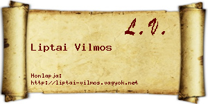 Liptai Vilmos névjegykártya