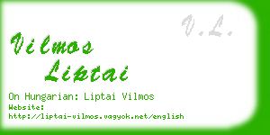 vilmos liptai business card